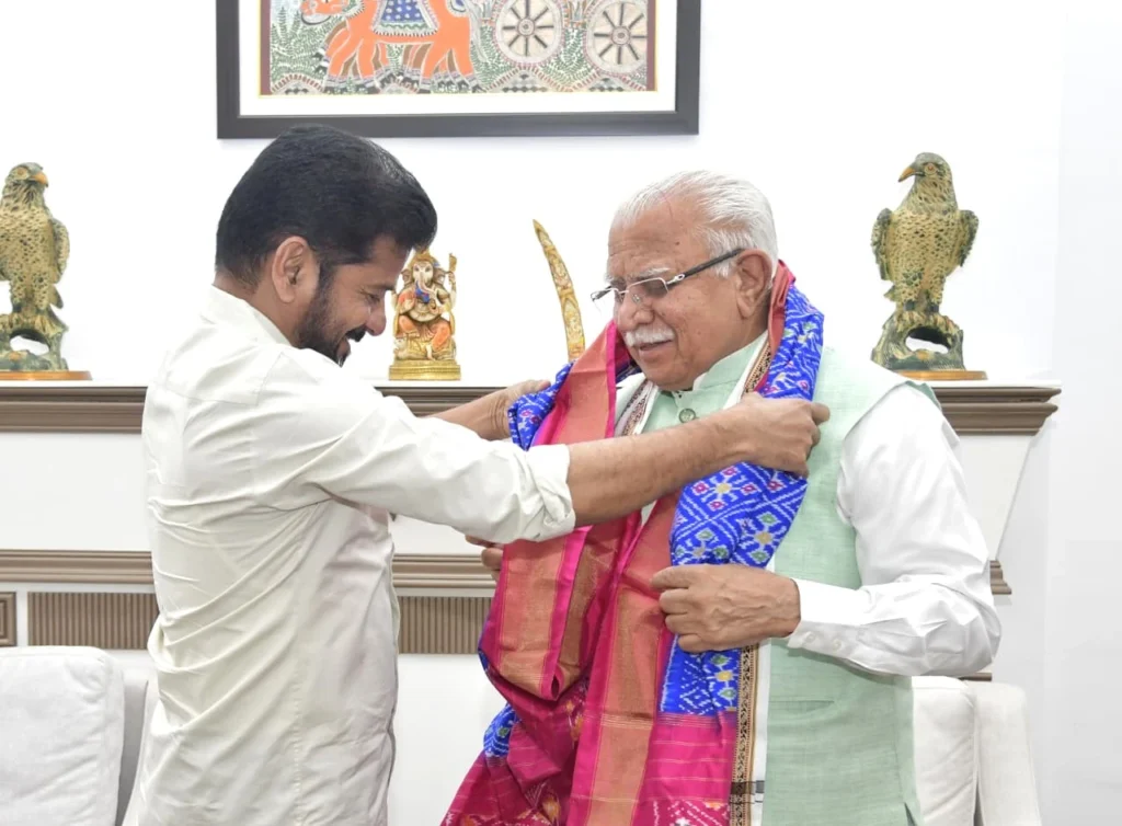 CM Revanth Reddy meets Union Ministers in New Delhi to discuss Hyderabad Metro Phase 2 expansion and SBICAPS consultancy appointment